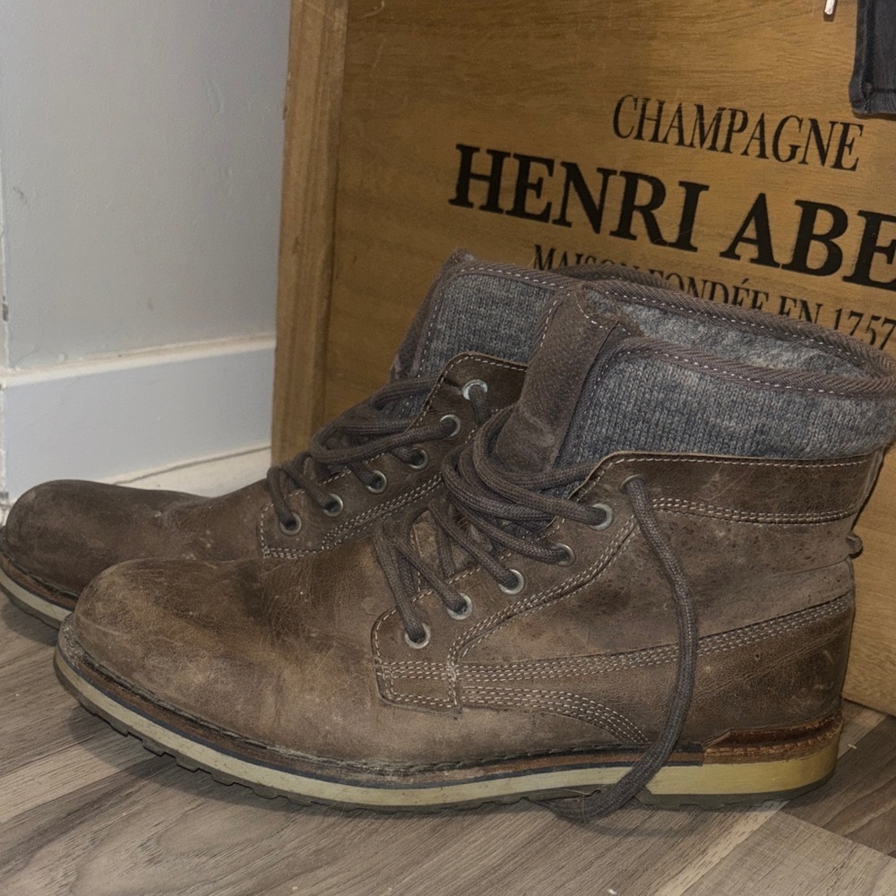 Aldo Brown Leather Men's Boots size 9.5